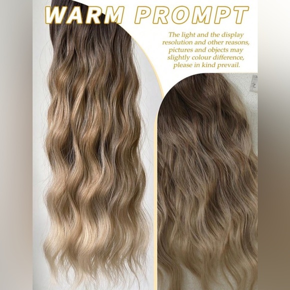 22 In Ashy  Medium Blonde   Balayage Clip in hair Extensions - Picture 6 of 8